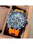 0349ORANGE-BOX Mını Focus Turuncu Erkekler Için Askeri Spor Kronograf Kuvars Kol Saati Silikon Kayışlı Su Geçirmez Aydınlık Eller 0349 (Yurt Dışından) 2