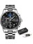 Gümüş Siyah Lıge Erkekler Izle Lüks Marka Spor Izle Erkekler Için Büyük Arama Chronograph Kuvars Kol Saati Askeri Su Geçirmez Çelik Bant Saat (Yurt Dışından) 1