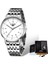 Gümüş Beyaz Lıge Iş Rahat Erkek Saatler Top Marka Lüks Moda Erkekler Için Izle Su Geçirmez Aydınlık Kol Saati Kuvars Saat Montre Homme (Yurt Dışından) 1