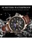 Gül Altın Beyaz Lıge Erkekler Saatler Üst Marka Lüks Rahat Deri Saat Erkekler Için Su Geçirmez Spor Izle Adam Kuvars Kol Saati Tarih Chronograph + Kutu (Yurt Dışından) 2