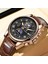 Gül Altın Beyaz Lıge Erkekler Saatler Üst Marka Lüks Rahat Deri Saat Erkekler Için Su Geçirmez Spor Izle Adam Kuvars Kol Saati Tarih Chronograph + Kutu (Yurt Dışından) 3