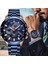 Gümüş Siyah Beyaz Lıge Erkek Saatler Üst Marka Lüks Paslanmaz Çelik Mavi Su Geçirmez Kuvars Izle Erkekler Moda Chronograph Erkek Spor Askeri Saat (Yurt Dışından) 2
