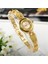 00475 Kadın Bilezik Izle Mujer Altın Relojes Küçük Kadran Kuvars Eğlence Izle Popüler Kol Saati Kadın Bayanlar Zarif Saatler (Yurt Dışından) 4