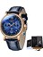 Rose Lıge En Lüks Marka Erkek Spor Askeri Kuvars Izle Adam Moda Analog Tarih Saat Deri Kayış Kol Saati Montre Homme + Kutusu (Yurt Dışından) 1