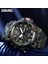 Camo Siyah Smael Çift Zamanlı Spor Izle Erkekler Için Moda Su Geçirmez Quart Dijital Kol Saati Çalar Saat LED Arka Işık Takvim Saatler 8008 (Yurt Dışından) 2