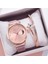 Pembe Set Kadın Izle Ay Numaraları Dial Bilezik Saatler Set Bayanlar Örgü Bant Kuvars Kol Saati Kadın Kadın Saat Relogio Mujer Sıcak (Yurt Dışından) 3