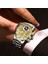 Altın Sarı Erkekler Izle Lıge Üst Marka Lüks Rahat Spor Saatler Erkekler Için Paslanmaz Çelik Kol Saati Adam Saat Moda Ay Fazı Kol Saati (Yurt Dışından) 5