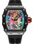 QT336-1 Modern Tasarım Erkekler Izle Spor Aydınlık Su Geçirmez Askeri Otomatik Elmas Izle Adam Erkek Silikon Kayış Tonneau Dial (Yurt Dışından) 1