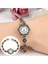 Gümüş Vintage Kadınlar Rhinestone Çiçek Charm Yuvarlak Arama Analog Kuvars Bilezik Izle Bayanlar Bilezik Lüks Izle Kız Arkadaşı Için Hediye (Yurt Dışından) 2