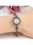 Gümüş Vintage Kadınlar Rhinestone Çiçek Charm Yuvarlak Arama Analog Kuvars Bilezik Izle Bayanlar Bilezik Lüks Izle Kız Arkadaşı Için Hediye (Yurt Dışından) 5