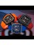 0399ORANGE-BOX Mını Focus Chronograph Quartz Saat Erkekler Için Tonneau Dial Askeri Spor Kol Saati, Turuncu Silikon Kayış Otomatik Tarih 0399 (Yurt Dışından) 2