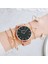 Stil 9 Lüks Gül Altın Izle Kadın Bilezik Saatler Üst Marka Bayanlar Casual Kuvars Izle Çelik Kadın Kol Saati Montre Femme Relogio (Yurt Dışından) 2