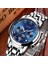 Gümüş Yeşil S Moda Erkekler Izle Lıge Orijinal Marka Izle Lüks Paslanmaz Çelik Erkekler Için Su Geçirmez Kol Saatleri Chronograph Kuvars Saat Hediye (Yurt Dışından) 3