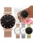 Siyah Gül Altın Lüks Gül Altın Izle Kadın Bilezik Saatler Üst Marka Bayanlar Casual Kuvars Izle Çelik Kadın Kol Saati Montre Femme Relogio (Yurt Dışından) 2
