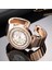 Gül Altın Relojes Mujer Kadın Bilezik Izle Kuvars Kol Saati Taklidi Kristal Moda Gül Altın Rahat Kız Takı Bilezik Saat (Yurt Dışından) 2