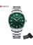 Yeşil Kutu Curren Iş Erkekler Lüks Saatler Paslanmaz Çelik Kuvars Wrsitwatches Erkek Otomatik Tarih Saati Aydınlık Eller ile (Yurt Dışından) 1