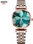 Yeşil Nıbosı Gül Altın Izle Kadın Saatler Bayanlar Paslanmaz Çelik Kadın Bilezik Saatler Kadın Saat Relogio Feminino Montre Femme (Yurt Dışından) 1