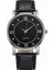 Siyah Siyah Modern Moda Siyah Kuvars Erkek Saatler Gelgit Marka Deri Kayış Büyük Arama Erkek Lüks Rahat Iş Saati Relojes Hombre (Yurt Dışından) 1