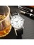 Siyah Siyah Modern Moda Siyah Kuvars Erkek Saatler Gelgit Marka Deri Kayış Büyük Arama Erkek Lüks Rahat Iş Saati Relojes Hombre (Yurt Dışından) 4