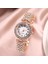 Gül Lüks Bilezik Saatler Kadınlar Kristal Elbise Kol Saatleri Saat Kadın Moda Rahat Kuvars Izle Reloj Mujer Relogio Feminino (Yurt Dışından) 1