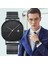Kahve Yeni Moda Erkek Trend Izle High-End Iş Erkek Kol Saati Örgü Kemer Kuvars Takvimli Saat (Yurt Dışından) 3