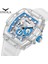 ON6811 Kırmızı Siyah Kırmızı Faion Izle Erkekler ve Kadınlar Marka Onola Lüks Şeffaf Plastik Su Geçirmez Kuvars Silikon Erkek Saatler Relojes Para Hombre (Yurt Dışından) 2