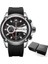 2086G-GÜMÜŞ Siyah Megır Silikon Kayış Spor Saatleri Adam Için Chronograph Su Geçirmez Relogios Masculino Adamın Kol Saati Saat 2086 Gümüş Siyah (Yurt Dışından) 1