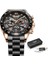 Gül Altın Tamamen Siyah Lıge Moda Lüks Kuvars Erkek Saati Su Geçirmez Aydınlık Paslanmaz Çelik Spor Adam Kol Saatleri Chronograph Relogio Masculino (Yurt Dışından) 1