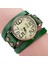 Turuncu Lüks Marka Vintage Inek Deri Bilezik Izle Kadın Deri Bambu Kadın Saati Klasik Reloj Mujer 2019 Relogio Feminino (Yurt Dışından) 5