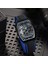 Gümüş Sarı Forsınıng Erkekler Mavi Otomatik Mekanik Saatler Silikon Kayış Tonneau Durumda Su Geçirmez Aydınlık Erkek Saat Montre Homme (Yurt Dışından) 4