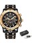Altın Siyah Orijinal Lıge Erkek Saat Marka Lüks Erkekler Için Izle Spor Kuvars Saatler Aydınlık Su Geçirmez Kol Saati Chronograph Tarih Saat (Yurt Dışından) 1