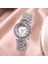 Gümüş Lüks Bilezik Saatler Kadınlar Kristal Elbise Kol Saatleri Saat Kadın Moda Rahat Kuvars Izle Reloj Mujer Relogio Feminino (Yurt Dışından) 1