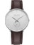 Deri Kahverengi Beyaz 2022 Erkek Moda Minimalist Saatler Erkekler Iş Rahat Kuvars Izle Basit Erkek Paslanmaz Çelik Hasır Bant Saat Reloj Hombre (Yurt Dışından) 1