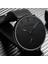 Deri Kahverengi Beyaz 2022 Erkek Moda Minimalist Saatler Erkekler Iş Rahat Kuvars Izle Basit Erkek Paslanmaz Çelik Hasır Bant Saat Reloj Hombre (Yurt Dışından) 3