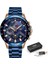 Tam Mavi Relogio Masculino Lıge Sıcak Moda Erkek Saatler Üst Marka Lüks Kol Saati Kuvars Saat Mavi Izle Erkekler Su Geçirmez Kronograf (Yurt Dışından) 1
