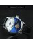 Bo Gümüş-Sıyah Forsining Mekanik Izle Erkekler Otomatik Klasik Mavi Ay Fazı Tourbillon Hakiki Deri Saatler Relogio Masculino Dropship (Yurt Dışından) 3