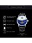 Bo Gümüş-Sıyah Forsining Mekanik Izle Erkekler Otomatik Klasik Mavi Ay Fazı Tourbillon Hakiki Deri Saatler Relogio Masculino Dropship (Yurt Dışından) 4