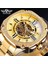 GMT1159-2 Kazanan Altın Otomatik Mekanik Erkek Kol Saati Kare Kraliyet Roma Içi Boş Kadran Paslanmaz Çelik Kayış Erkekler Iş Izle Saat (Yurt Dışından) 2