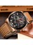 Siyah Sarı Lıge Erkek Izle Marka Lüks Moda Deri Kuvars Chronograph Kol Saatleri Rahat Iş Su Geçirmez Saat Relogio Masculino (Yurt Dışından) 3