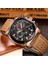 Siyah Sarı Lıge Erkek Izle Marka Lüks Moda Deri Kuvars Chronograph Kol Saatleri Rahat Iş Su Geçirmez Saat Relogio Masculino (Yurt Dışından) 4