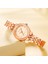 Stil 3 Kadın Lüks Gül Altın Bilezik Izle Bayanlar Moda Rahat Kuvars Kol Saati Kadın Saat Reloj Mujer Relogio Feminino Montre (Yurt Dışından) 2
