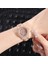 Pembe Altın Yeni Moda Bayan Lüks Izle Kristal Paslanmaz Çelik Kuvars Izle Kadınlar Için Küçük Rahat Bilezik Saatler Relogio Feminino (Yurt Dışından) 4
