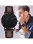 J Erkekler Lüks Saatler Kuvars Paslanmaz Çelik Kadran Rahat Bracele Izle Yuvarlak Sadelik Deri Kayış Kol Saatleri Saat Montre (Yurt Dışından) 3