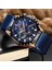 Gül Altın Mavi Lıge Chronograph Izle Adam Üst Marka Lüks Paslanmaz Çelik Hasır Moda Kuvars Bilek Saatler Erkekler Için Su Geçirmez Tarih Saat Hediye (Yurt Dışından) 4