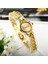 00482 Kadın Bilezik Saat Mujer Altın Relojes Küçük Kadran Kuvars Eğlence Izle Popüler Kol Saati Kadın Bayanlar Zarif Saatler (Yurt Dışından) 5