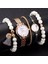 72208 5 Adet Kadın Saatler Set Yeni Gül Altın Yeşil Bayanlar Bilezik Izle Kol Saati Bayan Kuvars Elbise Saat Bayanlar Feminino Reloj (Yurt Dışından) 4