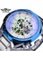GMT1190-3 Kazanan Mavi Işık Cam Yeni Moda Erkek Saatler Siyah Altın Paslanmaz Çelik Su Geçirmez Spor Otomatik Izle Aydınlık Saat (Yurt Dışından) 1