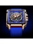 Gümüş Beyaz Içi Boş Kare Erkek Saatler Chronograph Lıge Marka Lüks Otomatik Tarih Erkekler Izle Su Geçirmez Erkek Kol Saatleri Relogio Masculino (Yurt Dışından) 5