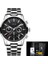 Gümüş Siyah S Yeni Saatler Chronograph Erkekler Için Orijinal Marka Izle Lüks Spor Su Geçirmez Kuvars Saat Paslanmaz Çelik Otomatik Tarih Reloj Hombre (Yurt Dışından) 1