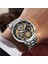 Gümüş Lıge Quartz Saat Erkekler Su Geçirmez Spor Saatler Erkek Iş Paslanmaz Çelik Kol Saati Erkek Saat Reloj Hombre (Yurt Dışından) 5